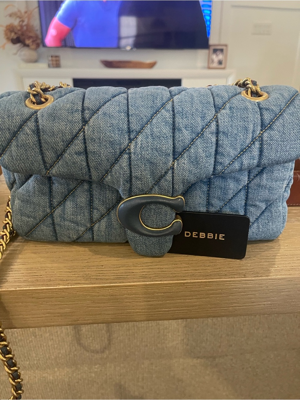 Coach Quilted denim Tabby 26